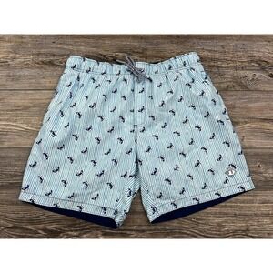 CABANA LIFE Men's Large Swim Trunks Beach Bathing Suit Mesh Lined Crab Design